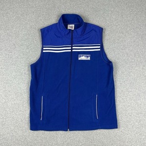 North Melbourne Kangaroos AFL Vtg Y2K Full Zip Fleece Vest Size M Front Pockets