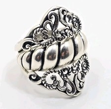 Beautiful Vintage Sterling Silver 925 Carolyn Pollack Detailed Ladies Ring Sz 8
