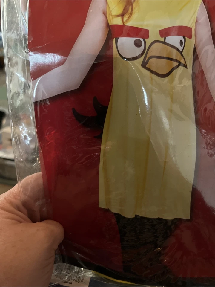 Vestido Angry Birds Niña Preadolescente Pájaro Amarillo, Disfraz Tocado Negro, L 10-12 Foto 3 de 4