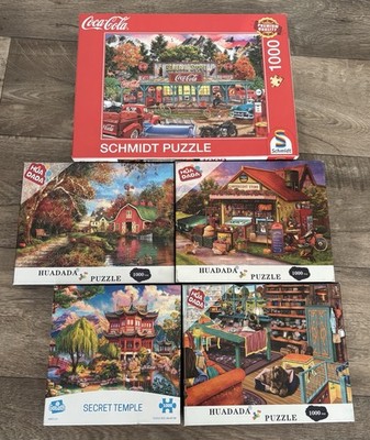 5x 1000 Teile Puzzle Landschaften Schmidt Huadada Puzzle Sammlung Paket