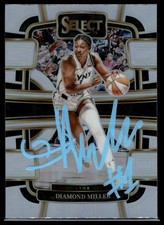 2024 Panini Select WNBA #25 Diamond Miller Prizm Silver IP Autograph Signed