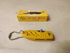 Frost Cutlery June Bug Keychain Pocket Knife - Yellow - 15-231Y