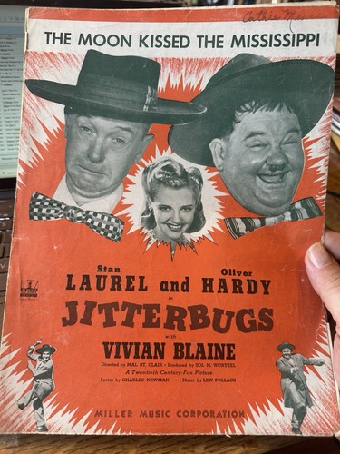 M Laurel & Hardy spartiti JITTERBUGS 'Moon Kissed The Mississippi'