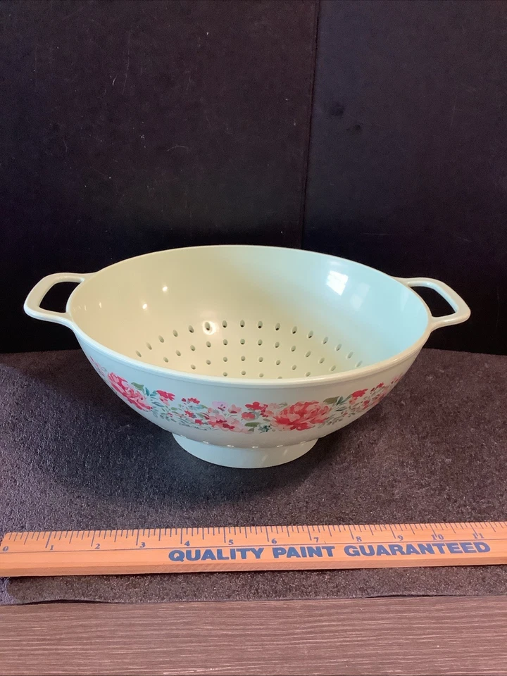 COLANDER Pioneer Woman SET OF 2 THE MELAMINE COLANDER 1 & 3 QUART SIZE STRAINER - Image 4 of 4