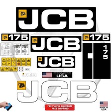 Fits JCB 175 Decal Kit Skid Steer Stickers - Free Shipping
