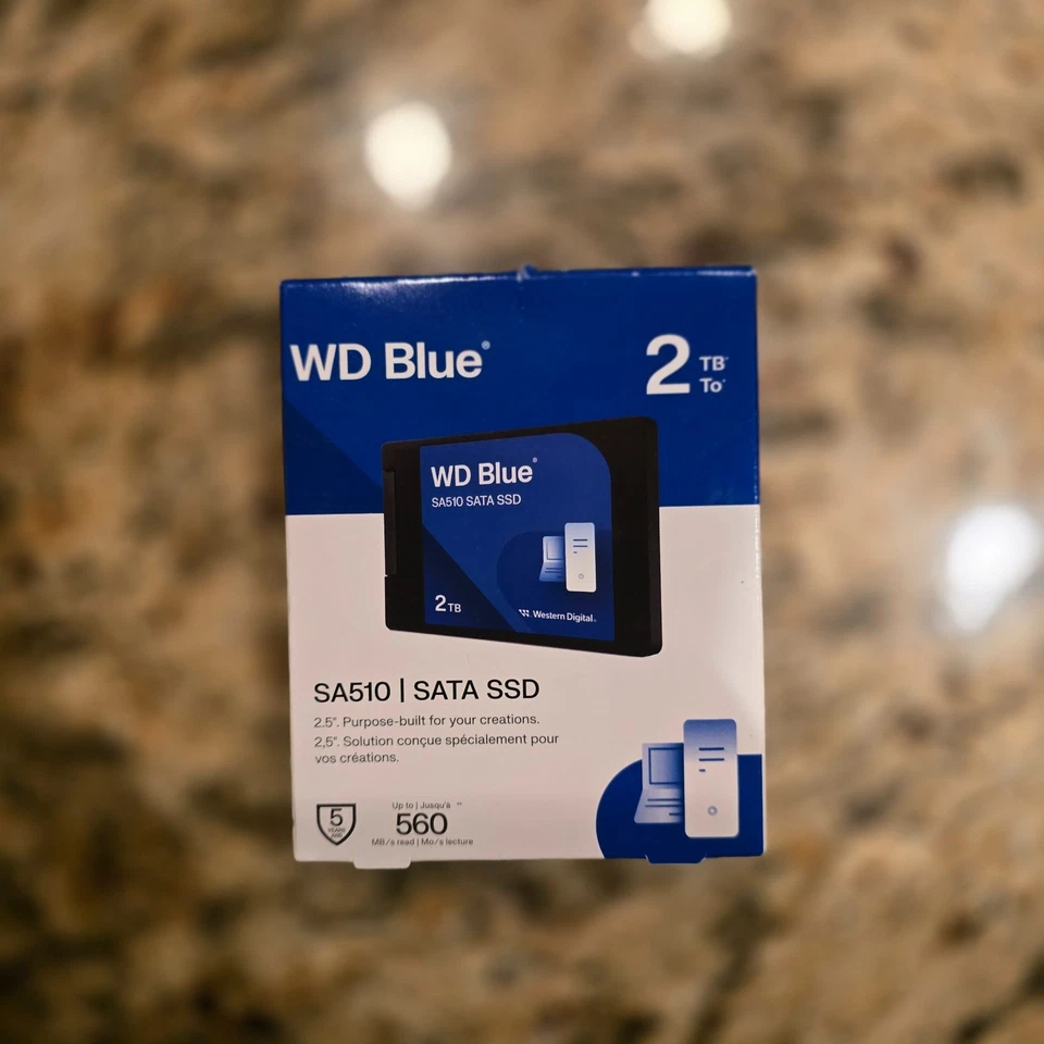 WD Blue SA510 2TB 2.5" SATA SSD – Up to 560MB/s – Open Box / Excellent - Image 2 of 2