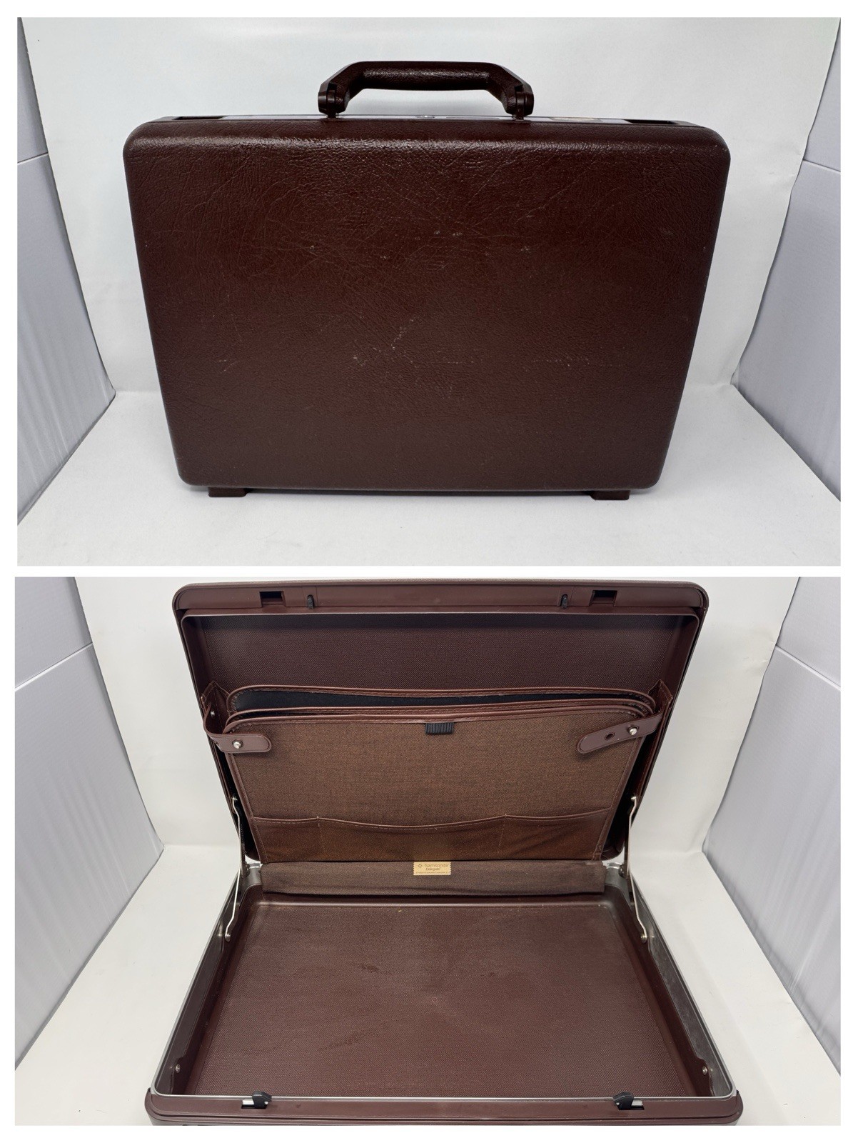 Samsonite Delegate Attache Briefcase Brown Hard S… - image 1