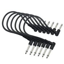 Murtenze 12 Inch Guitar Patch Cables, Black, 6 Pack