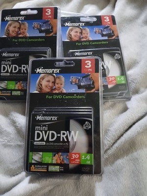 Memorex Mini DVD-RW DISK  Lot 3pk