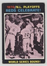 1971 Topps 1970 NL Playoffs Cincinnati Reds Celebrate! World Series Bound! 3d5