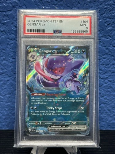 2024 POKEMON TEF EN-TEMPORAL FORCES #104 GENGAR EX PSA 9