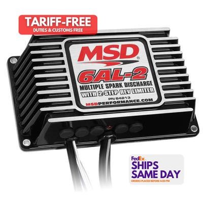 Msd Ignition 64213, Kit Black Aluminum 6Al-2 Digital Ignition Box W/2-Step Rev C