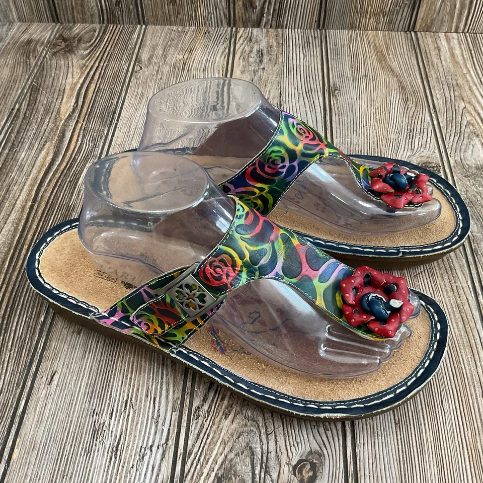 SPRING STEP L'Artiste  ALDORA Floral Thong Colorful Sandal Sandals Size 10 -10.5 - Image 2 of 4