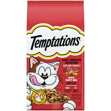 TEMPTATIONS Dry Cat Food, Block Party BBQ Flavor, Adult Cats, 3.15 lb Bag 3.02 per pound
