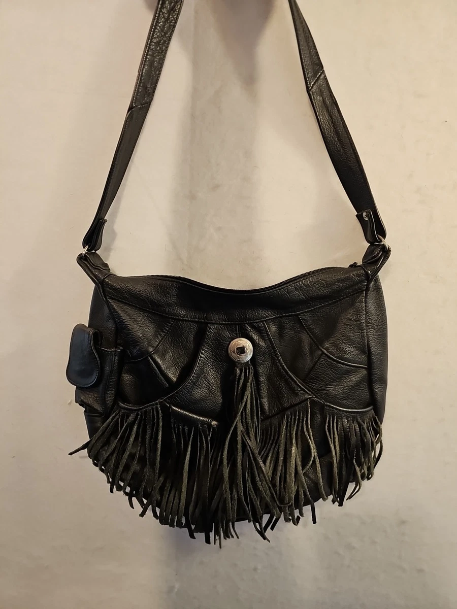 vintage leather fringe purse products for sale | eBay