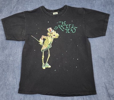 The Greatful Dead Movie T Shirt Uncle Sam Skeleton Liquid Blue Sz M