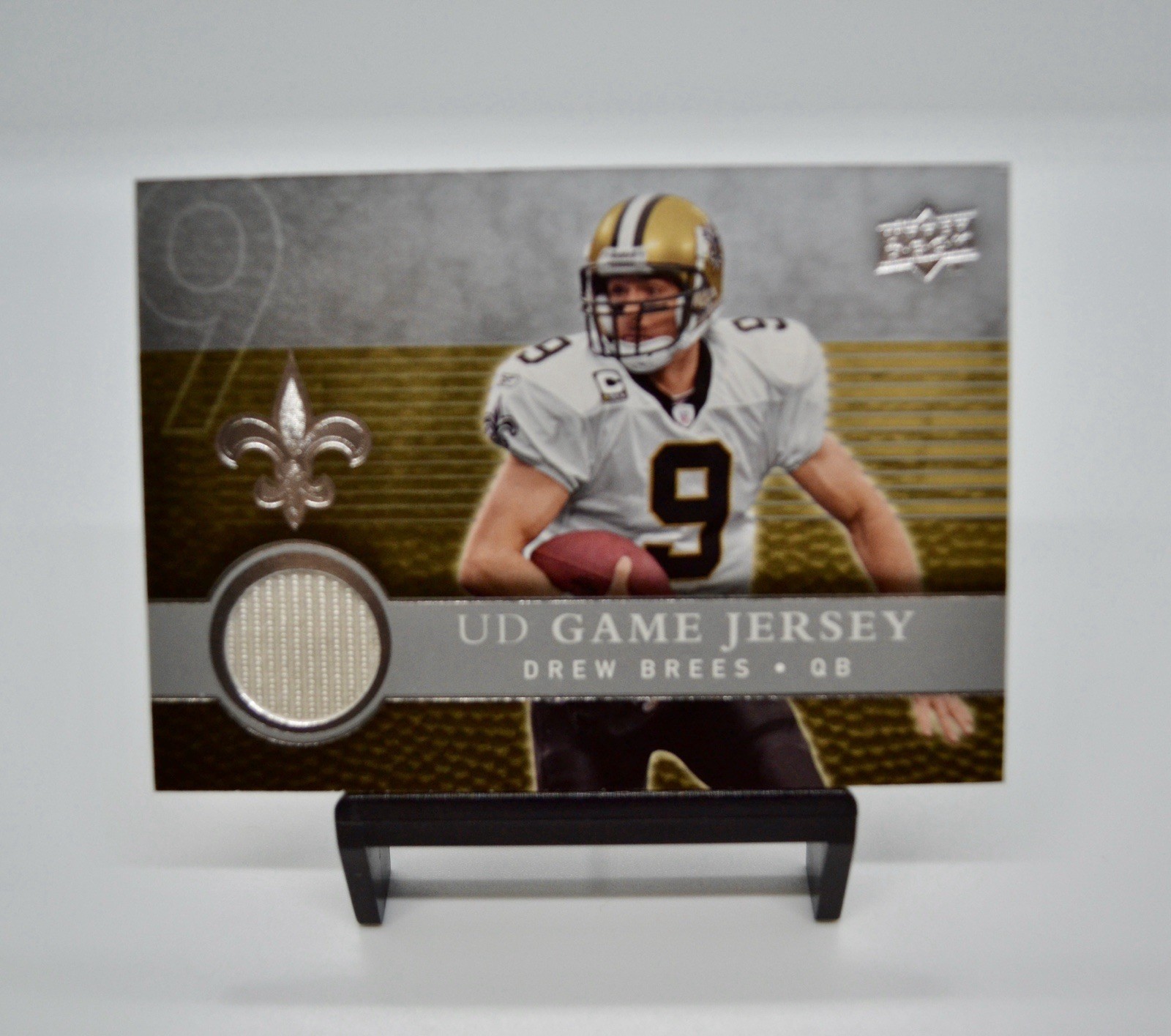 2008 Upper Deck - Ud Game Jersey Patch Drew Brees #UDGJ-DB HOF view 3
