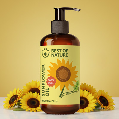 Sunflower Oil - 100% Pure - Massage Oil - Skin, Hair & Face - Carrier -DIY-BULK