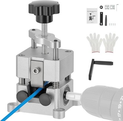 CREWORKS Wire Stripper Machine, 0.06''-1'' Manual Wire Stripping Machine, Drill Co