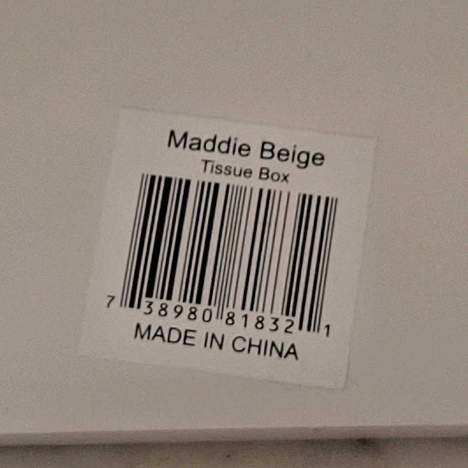 De Colección Popular Baño Maddie Pañuelo Caja Cubierta 6.25" Beige Floral Vid Resina Cuadrado Foto 2 de 4