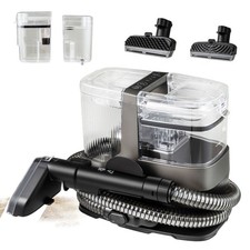 1800W Steam Carpet Cleaner 17kPa Suction Spot Removal Machine Black