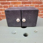 Vintage Black Wooden Cabinet Box 2 Door Shelf Floral Knobs Primitive Farmhouse