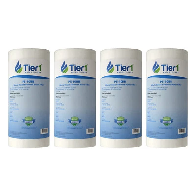 TIER1 10x4.5 Inch 5 Micron Pentek DGD-5005 Comparable Sediment Water Filter 4 Pack