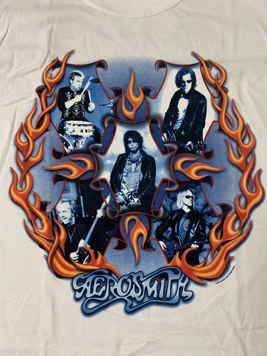 Vintage Aerosmith T Shirt 2004 Rock Concert Tour Band Tee White L Double  Sided | eBay