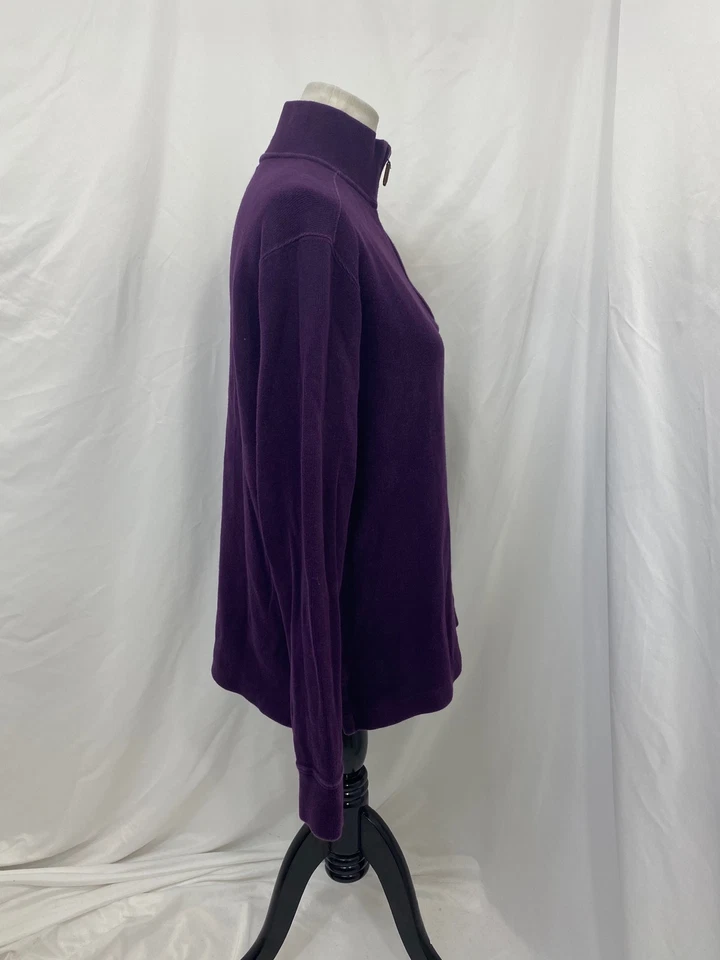 Sudadera Para Mujer Pequeña Polo Ralph Lauren Púrpura Manga Larga Atlética Foto 4 de 4