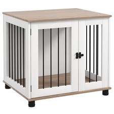 PawHut Dog Crate Furniture,Side Table Indoor Dog Kennel,End Table with Lockable