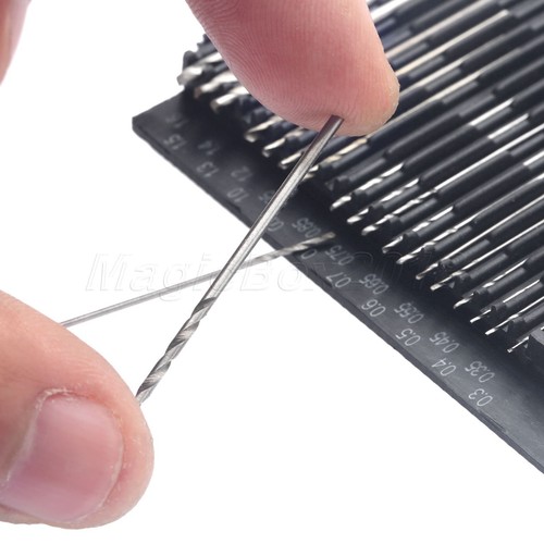 20pcs/ set Micro HSS Twist Drills Bits Set 0.3mm-1.6mm Tiny Model Craft w/ Case - Picture 3 of 11