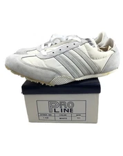 Vintage 80s Track Shoes Spikes Pro-Line Deadstock White S 650M Running Mens