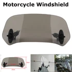Motorcycle Windshield Windscreen Extension Smoke Clip-on  Deflector Universal