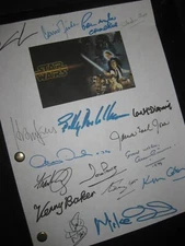 Star Wars Return of the Jedi signed script X17 Lucas Harrison Ford Fisher reprnt