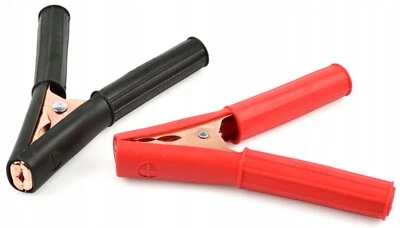 GEKO Krokodilklemmen Batterieklemmen Krokoklemmen Schwarz Rot Auto Polzange 600A