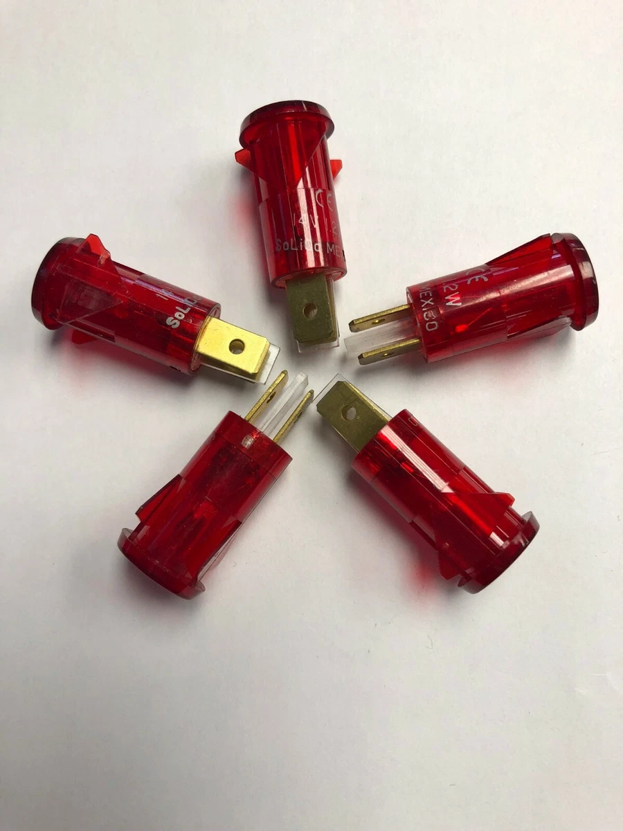 Solico 3135 4 00 57610 14 Volt Red Incandescent Indicator Lights 5 pack