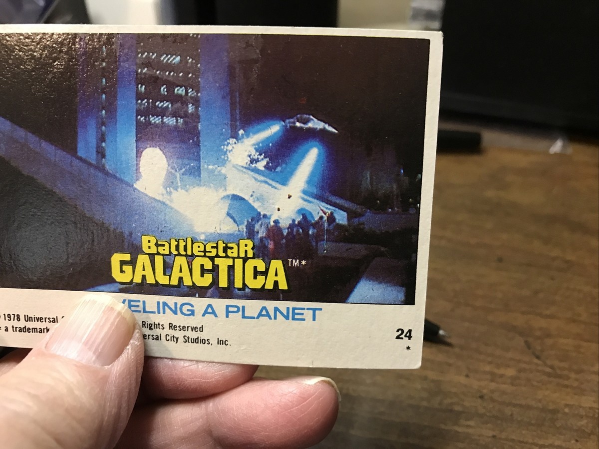 Battlestar Galactica Trading Card, # 24 LEVELING A PLANET 1978. | eBay