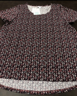 Lularoe 2XL Classic T Shirt Top Hi Lo 22/24 20/22 Tribal Purple