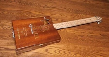 Cigar box guitar, 3 string, metal frets, Looks An Sounds Amazing