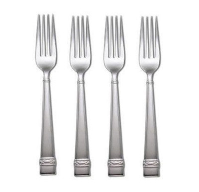 Oneida Wedgwood Oberon Set of 4 Dinner Forks 18/10 Stainless 7 7/8''