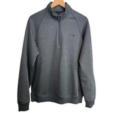 Under Armour Storm 1/4 Zip Sweater Gray Fleece Cold Gear Sweatshirt Men's Large