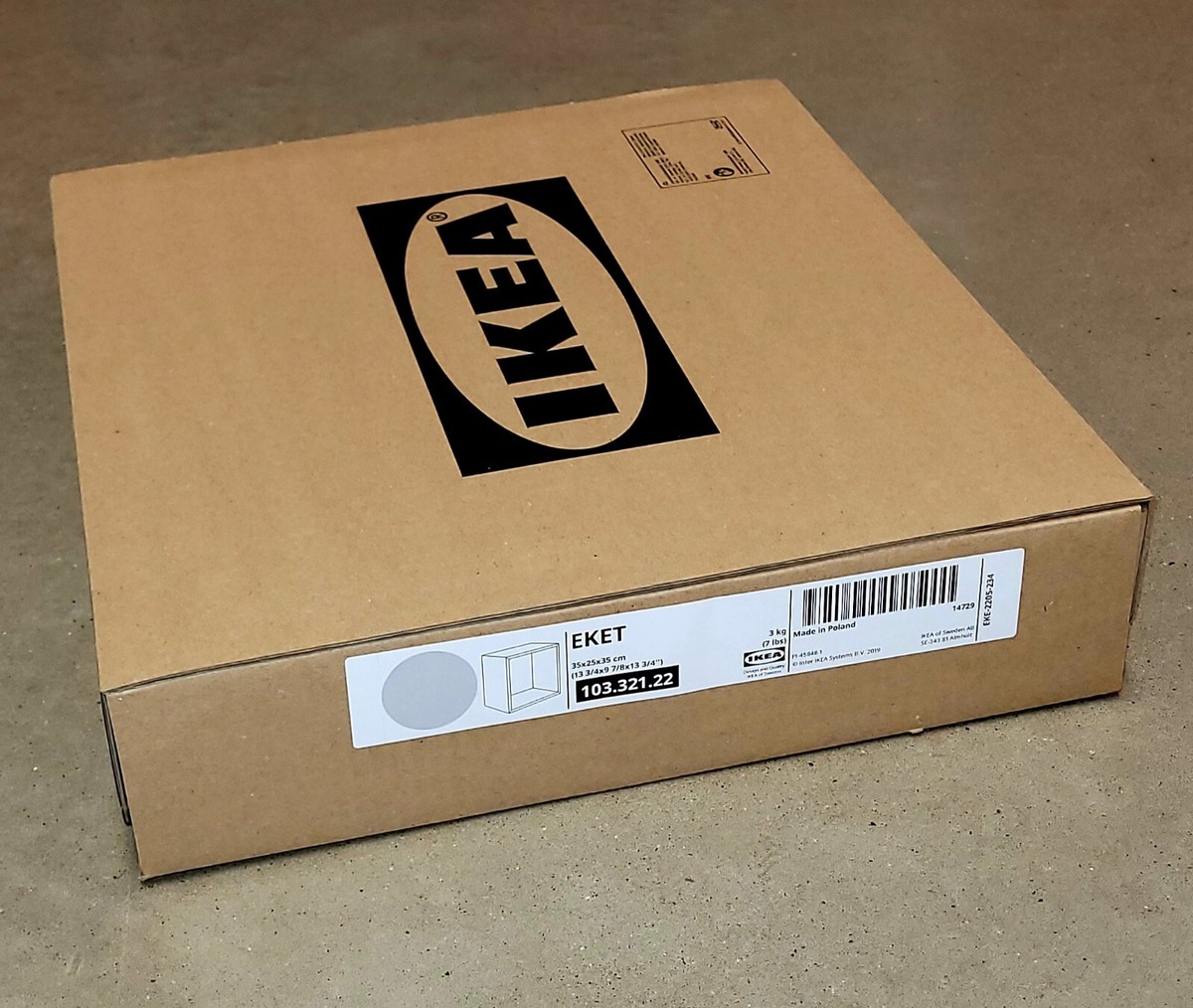 IKEA EKET Storage Cabinet, Light gray, 13¾×9⅞×13¾