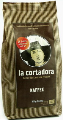 BIO Kaffee Bohne 100% Arabica mild Nussnote La Cortadora El Salvador Fair Trade