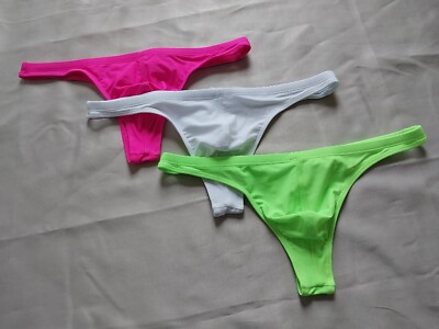 IMPORTED Jessborn Nylon Swim Thongs - 3 Pair - Size 36-38 - Neon