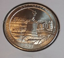 2011 Gettysburg D America The Beautiful Quarter - BU - Uncirculated