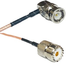 RG316 BNC MALE ANGLE to SO239 UHF Female RF Cable Rapid-SHIP LOT