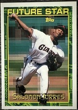 Salomon Torres  1994 Topps #298 Future Star SF Giants RC, Excellent Condition