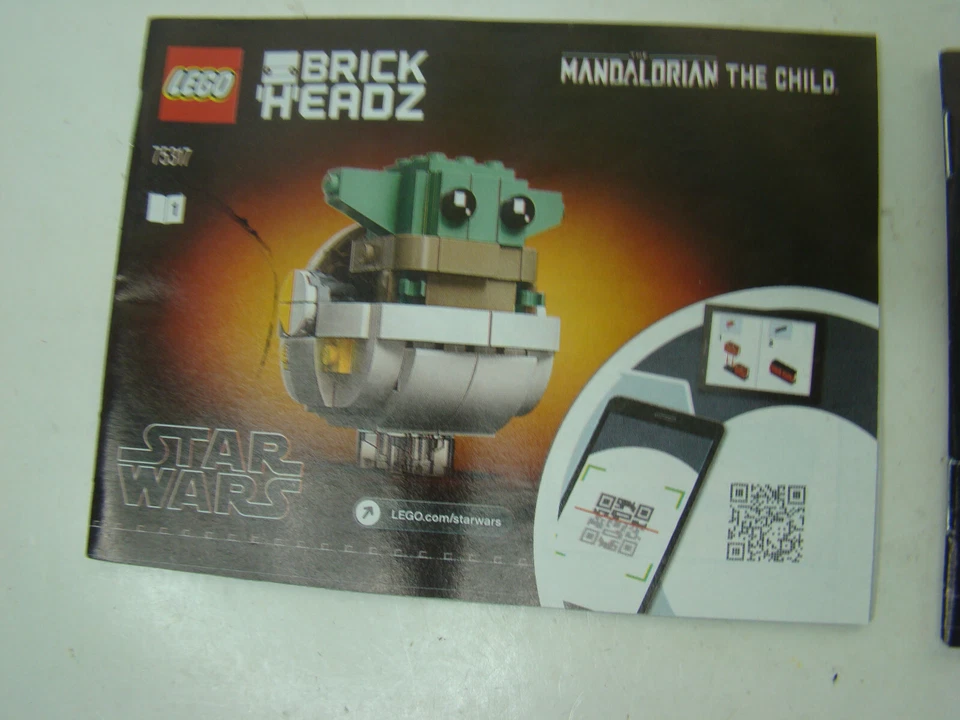 Par de Lego 75317 Brick Headz, The Mandaldrain the Child SOLO MANUAL Star Wars Foto 3 de 3