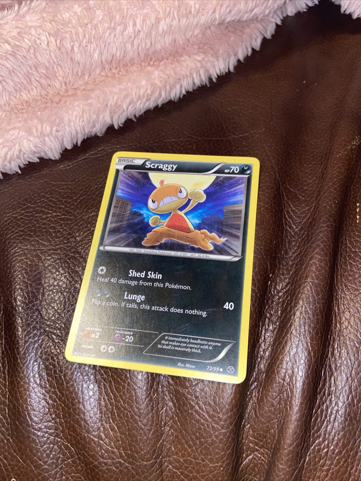 Pokemon Scraggy 73/99 Next Destinies Card - LP