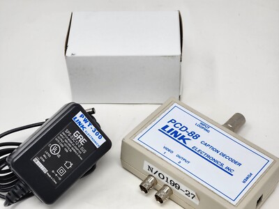 Link Electronics PCD-88 Portable Closed Caption Decoder CC1 CC2 Switchable